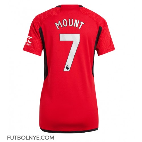 Camiseta Manchester United Mason Mount #7 Primera Equipación para mujer 2023-24 manga corta
